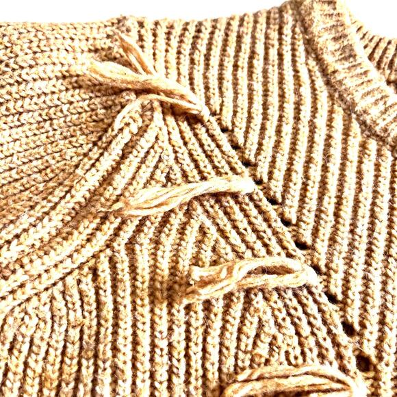 Mayoral Girls Mustard Yellow Fringed Sweater size 12 - Picture 3 of 7